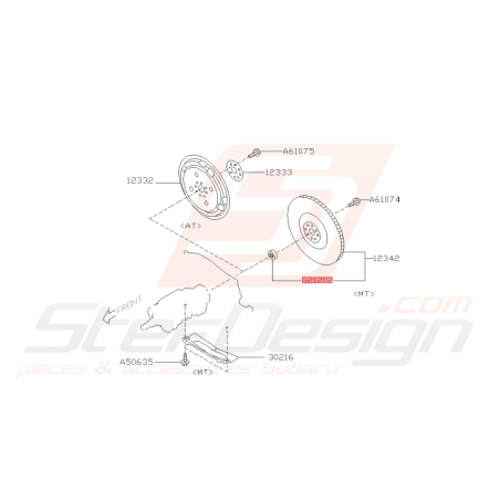 Roulement de volant moteur Subaru GT 93-00 WRX 01-10 STI 01-19 BRZ/GT86 FORESTER 97-02/05-0742956