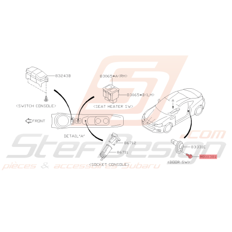 Vis Collerette Origine Subaru BRZ 2013 - 201942967