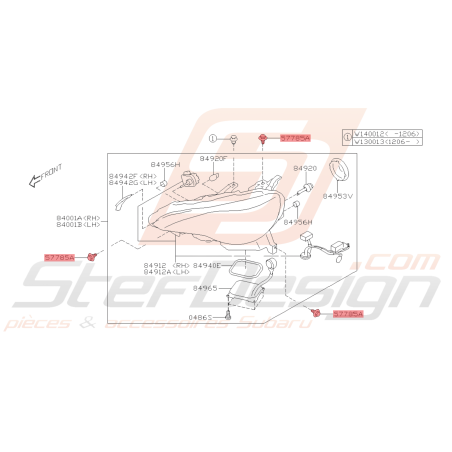 Vis support antibrouillard Origine Subaru GT 93-98 WRX STI 08-14 BRZ 13-1942997