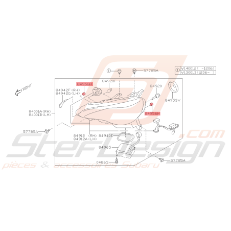 Capuchon de Phare Origine Subaru BRZ 2013 - 25/01/201843002