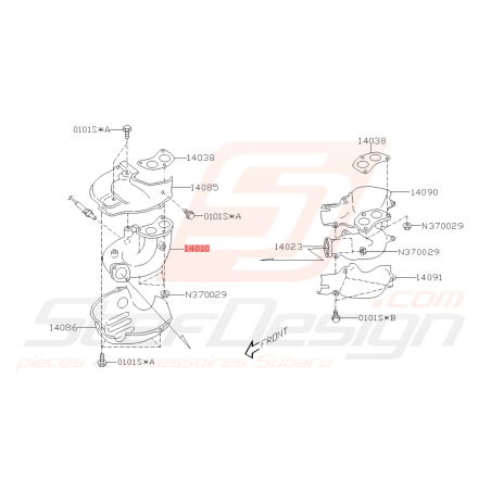 Collecteur Échappement Droit Origine Subaru WRX 06-07 FORESTER 05-0743004