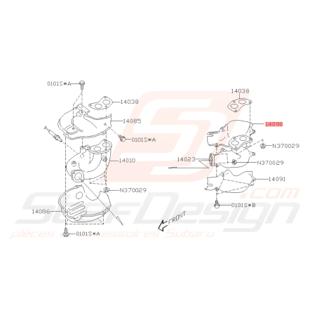 Tôle Pare Chaleur Collecteur Échappement supérieur gauche WRX 06-07 FORESTER 05-0743010