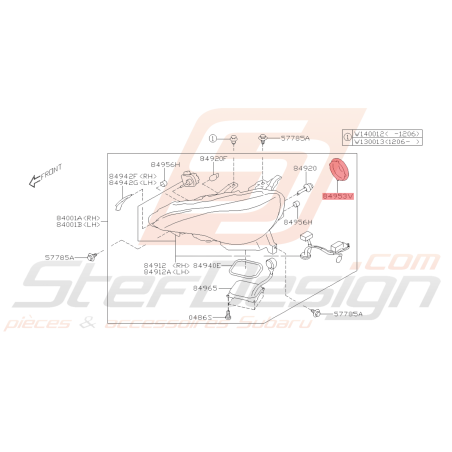 Couvercle de Phare Origine Subaru BRZ 2013 - 201643014