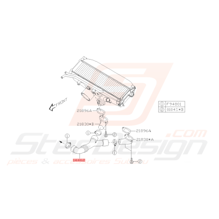 Conduit d'air échangeur Origine Subaru WRX 06-07 FORESTER 05-0743018
