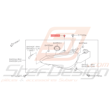 Clips de calandre WRX STI 06-14 et pare choc arrière BRZ Forester Turbo 97-0243027