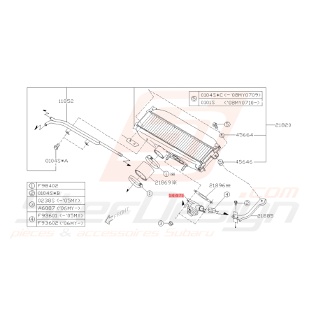 Soupape dérivation d'air Origine Subaru WRX 06-07 STI 01-19 FORESTER 05-0743049