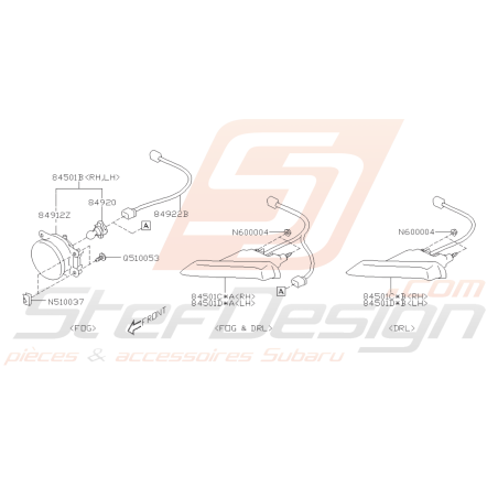 Schéma Feu Antibrouillard Arrière Origine Subaru BRZ 2013 - 201643050
