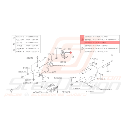 Boulon Douille Origine Subaru WRX 06-10 STI 06-19 FORESTER 05-0743070