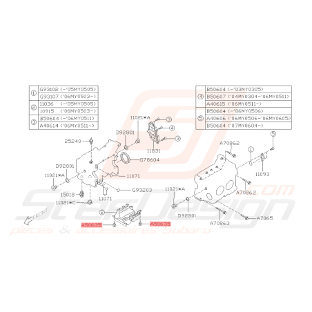 Vis de fixation Subaru GT WRX STI BRZ GT86 FORESTER43071 Vis de fixation Subaru GT WRX STI BRZ GT86 FORESTER43071