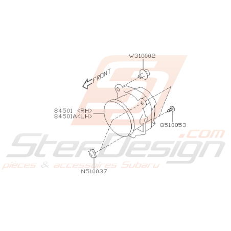 Schéma Feu Antibrouillard Arrière Origine Subaru BRZ 2017 - 201943081