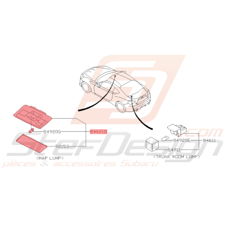 Console de Plafonnier Origine Subaru BRZ 2013 - 201943090