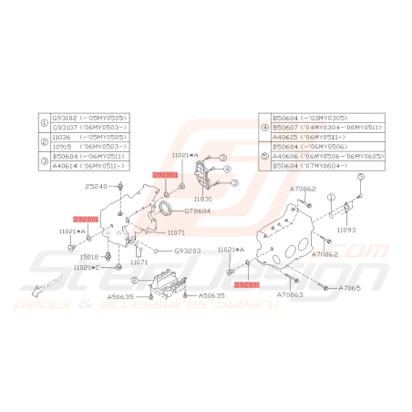Joint de bouchon d'accès Axe Piston Origine Subaru GT WRX STI FORESTER43098