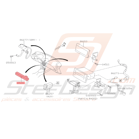 Horloge centrale Origine Subaru BRZ 2013 - 201943099