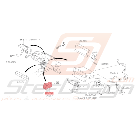 Prise USB Origine Subaru BRZ 2013 - 201743100