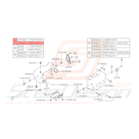 Joint torique orifice Subaru GT 93-00 WRX 01-10 STI 01-19 FORESTER 97-02/05-0743104