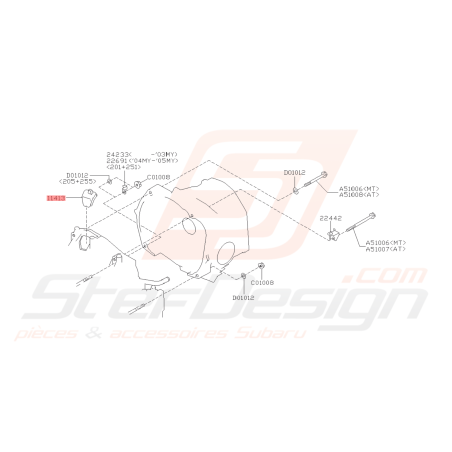Bouchon contrôle Volant Moteur Subaru GT 93-00 WRX 01-10 STI 01-19 FORESTER 97-02/05-0743108