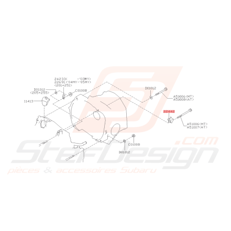 Fixation Faisceau Batterie Origine Subaru WRX 06-10 STI 06-19 FORESTER 05-0743109