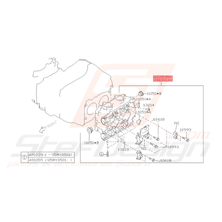 Culasse origine Subaru WRX 06/11 FORESTER 05-07 XT / LEGACY43116