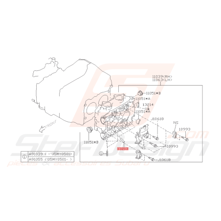 Guide de soupape d'échappement Origine Subaru GT 97-00 WRX/STI 01-14 FORESTER 97-02/05-0743119