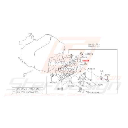 Guide de soupape d'admission Origine Subaru GT 97-00 WRX/STI 01-14 FORESTER 97-02/05-0743120