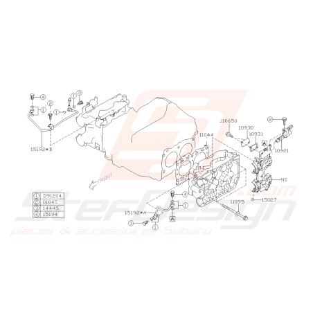 Schéma Culasse Origine Subaru FORESTER Turbo 2005-200743124
