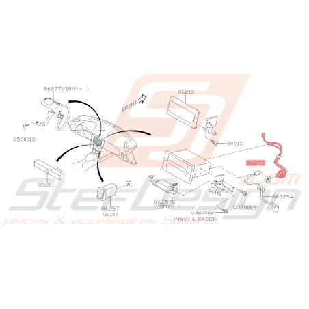 Faisceau AUX/USB Origine Subaru BRZ 2013 - 201743126