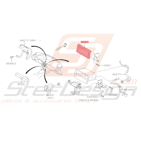 Cache auto Radio Origine Subaru BRZ 2013 - 201543136