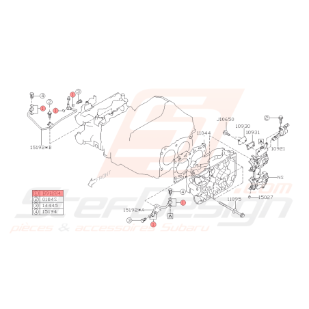 Rondelle Cuivre Vis d'arrivée turbo et Sonde de température Origine Subaru43140