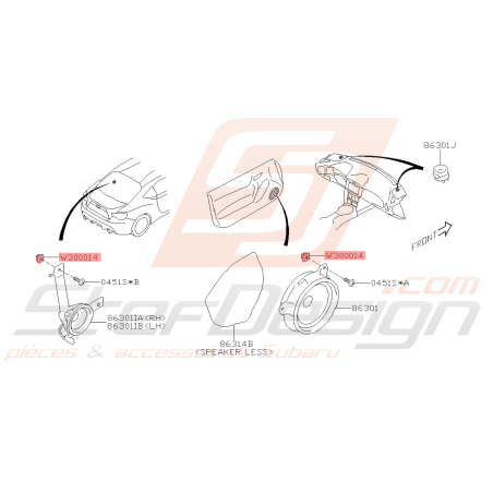 Vis Origine Subaru WRX STI 2001 - 2007 BRZ 2013 - 201943144