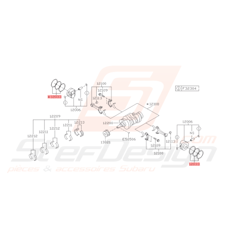 Segmentation Origine Subaru WRX 2.5L 06-10 STI 06-07 FORESTER 05-0743145