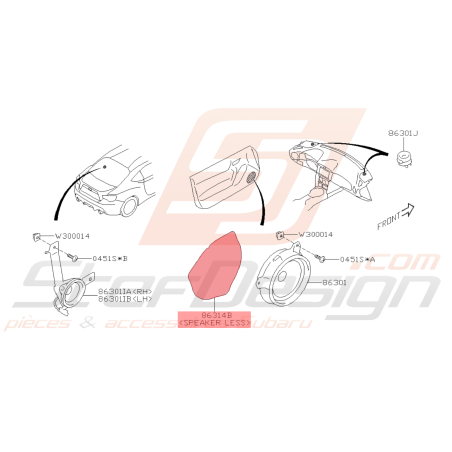 Couvercle d'Haut-Parleur Origine Subaru BRZ 2013 - 201543149