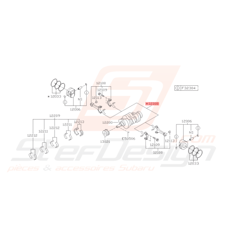 Coussinets de bielle Subaru WRX 2006-01/09/2009 STI 2004-01/09/2009 FORESTER 2005-200743150