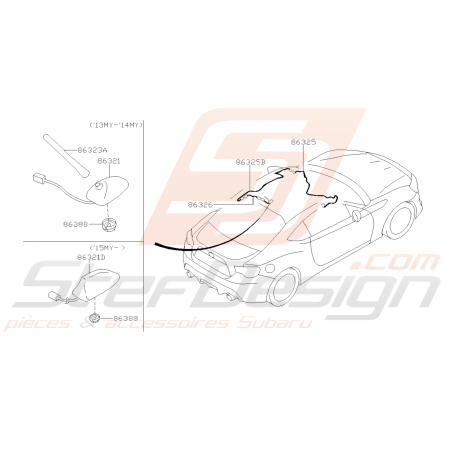 Schéma Antenne Origine Subaru BRZ 2013 - 201943161