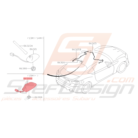 Antenne Requin Origine Subaru BRZ 2018 - 201943167