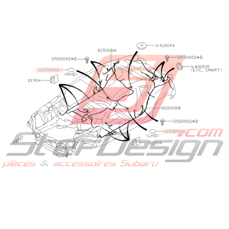 Passe fil Origine Subaru GT WRX STI BRZ Forester Turbo43191
