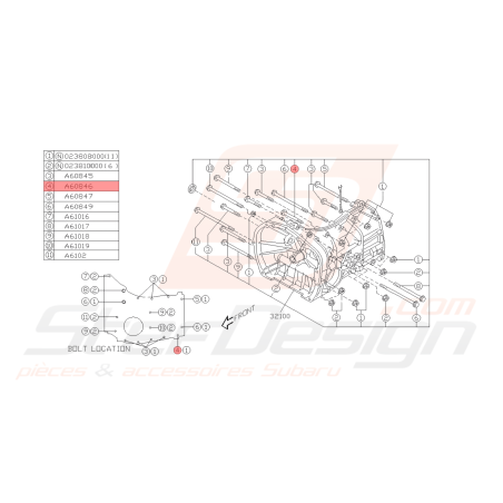 Vis de Boite Origine Subaru GT 99-00 WRX 01-10 FORESTER 05-0743235