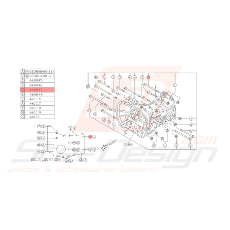 Boulon de Boite de Vitesse Origine Subaru GT/WRX/FORESTER43237