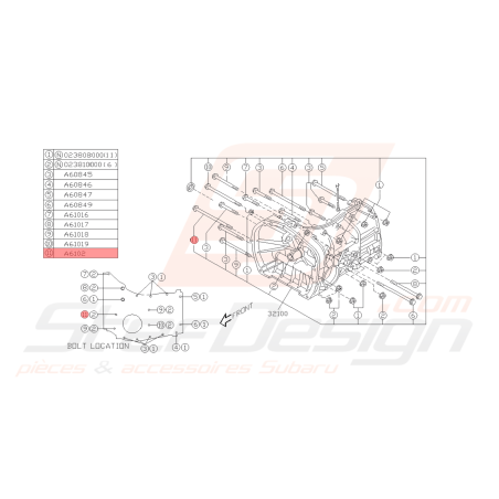 Vis Boite Origine Subaru GT de 93-00 WRX 01-10 FORESTER 05-0743241