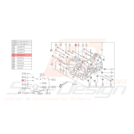 Vis de Boite Origine Subaru GT 93-00 WRX 01-10 FORESTER 05-0743242