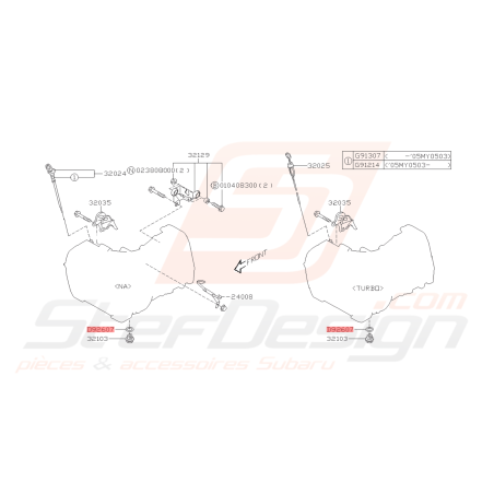 Joint plat Bouchon Boite 5/6 Origine Subaru GT WRX STI FORESTER43274
