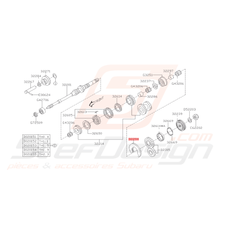 Plaque Arbre Principal Origine Subaru GT 93-00 WRX 01-07 FORESTER 05-0743281
