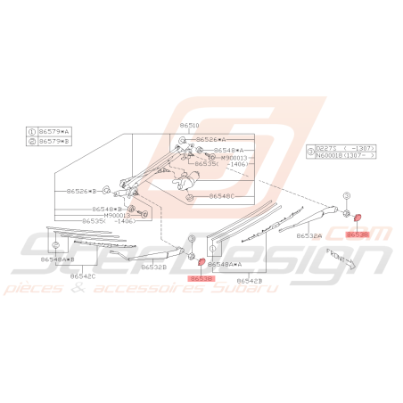 Cache de bras d'essuie-glace Origine Subaru STI 03/2011 - 2014 BRZ 2013 - 201943305