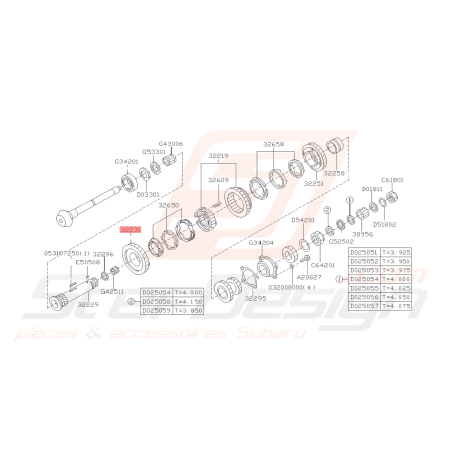 Pignon de 1ère Origine Subaru WRX 01-07 FORESTER Turbo 05-0743332