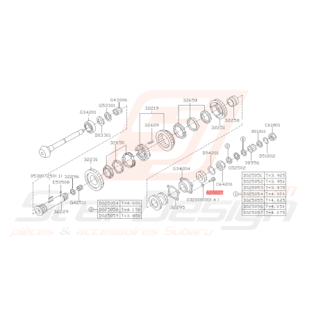 Boulon Arbre Secondaire Origine Subaru GT 93-00 WRX 01-10 FORESTER Turbo 05-0743343