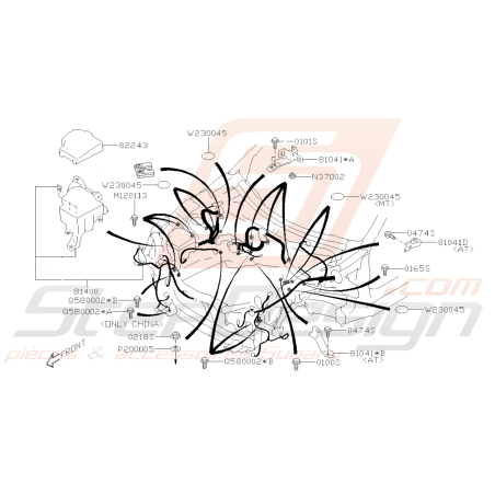 Schéma du Faisceau Compartiment Moteur Origine Subaru BRZ 13-19 et GT 86 12-2043349