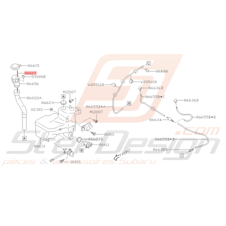Jauge Réservoir de Lave-Glace Origine Subaru BRZ 2013 - 201943372