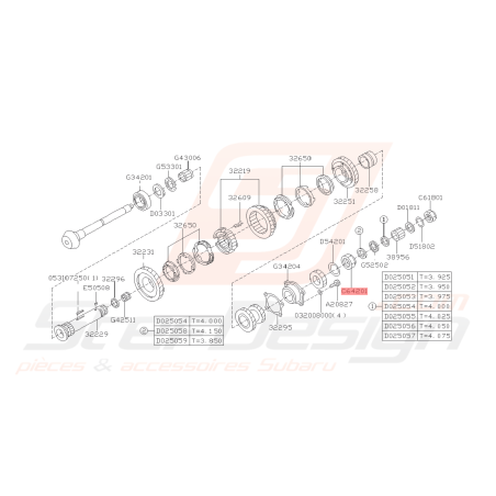 Écrou de Boite en 50mm Origine Subaru GT 93-00 WRX 01-10 FORESTER 05-0743375
