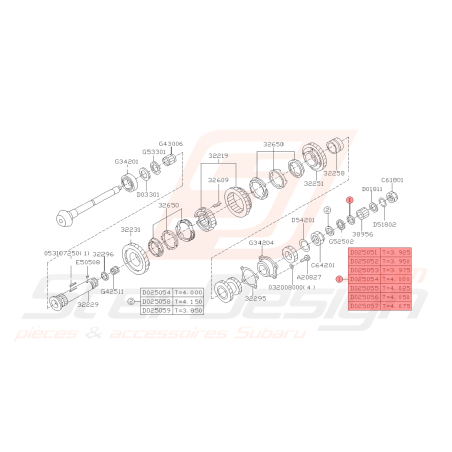 Rondelle Roulement de Butée Origine Subaru GT 93-00 WRX 01-10 FORESTER 05-0743377