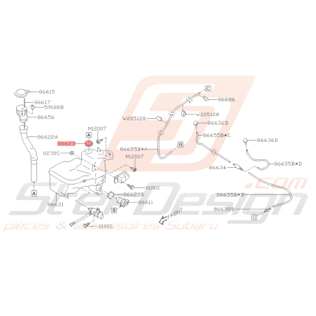 Joint de Pompe de Lave-Glace Origine Subaru BRZ 2013 - 201943383