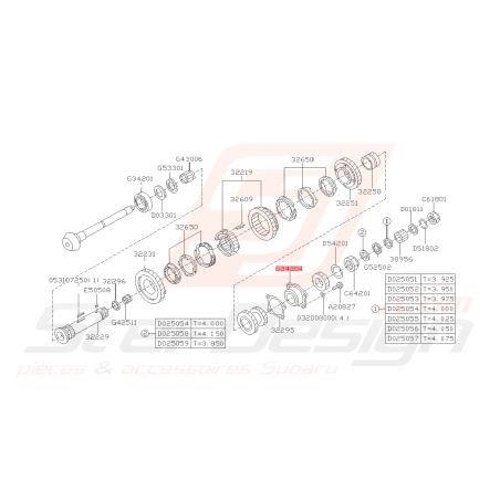 Roulement Boite 5 vitesses Arbre secondaire Subaru GT 93-00 WRX 01-05/08 FORESTER 05-0743386
